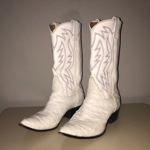 ✨🤠VINTAGE JUSTIN OSTRICH BOOTS !! OPEN TO OFFERS